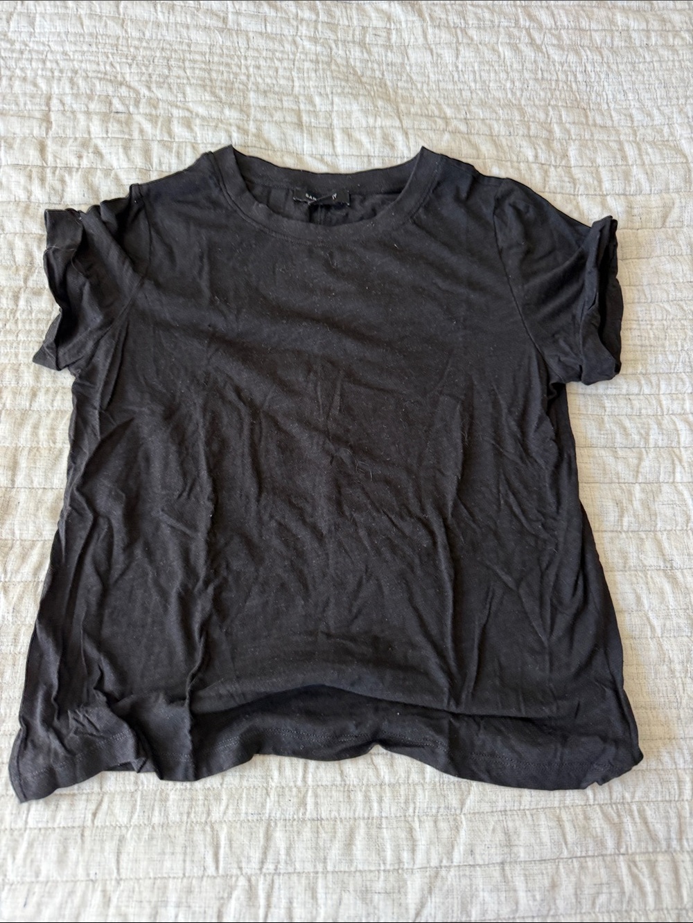 Sanctuary Black Short Sleeve Crew Tee